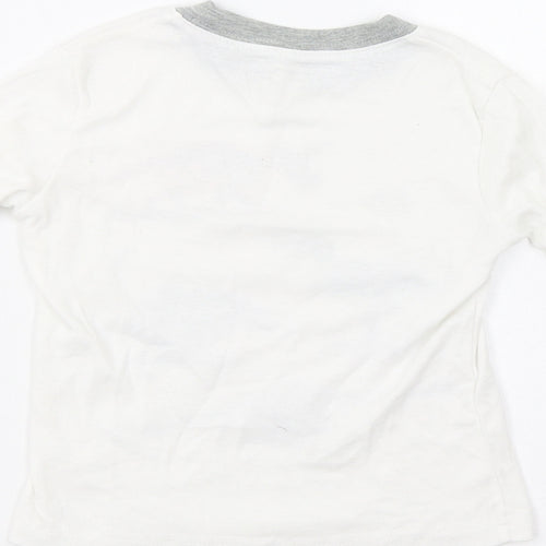 Popshion Boys White   Basic T-Shirt Size 3 Years  - Dinosaurs