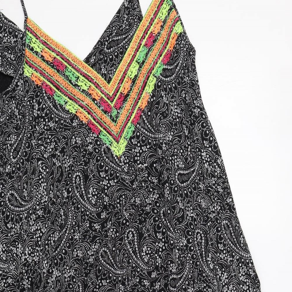 Papaya Womens Black Paisley  Ball Gown  Size 12