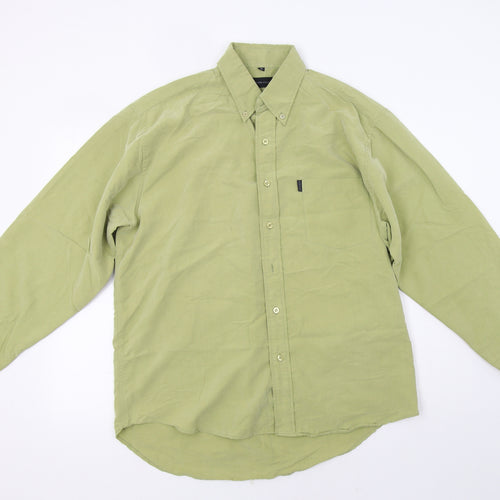 Gianni Vialli Mens Green    Button-Up Size M