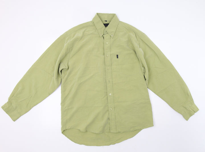 Gianni Vialli Mens Green    Button-Up Size M