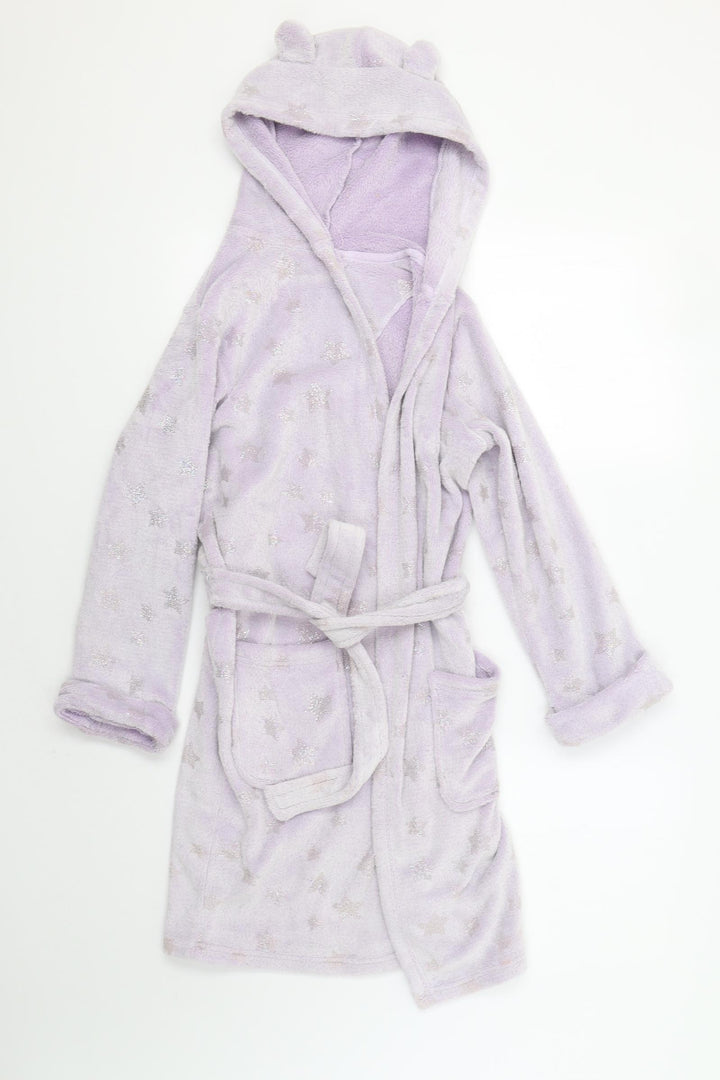 TU Girls Purple Kimono Robe Size 9-10 Years - Star Print