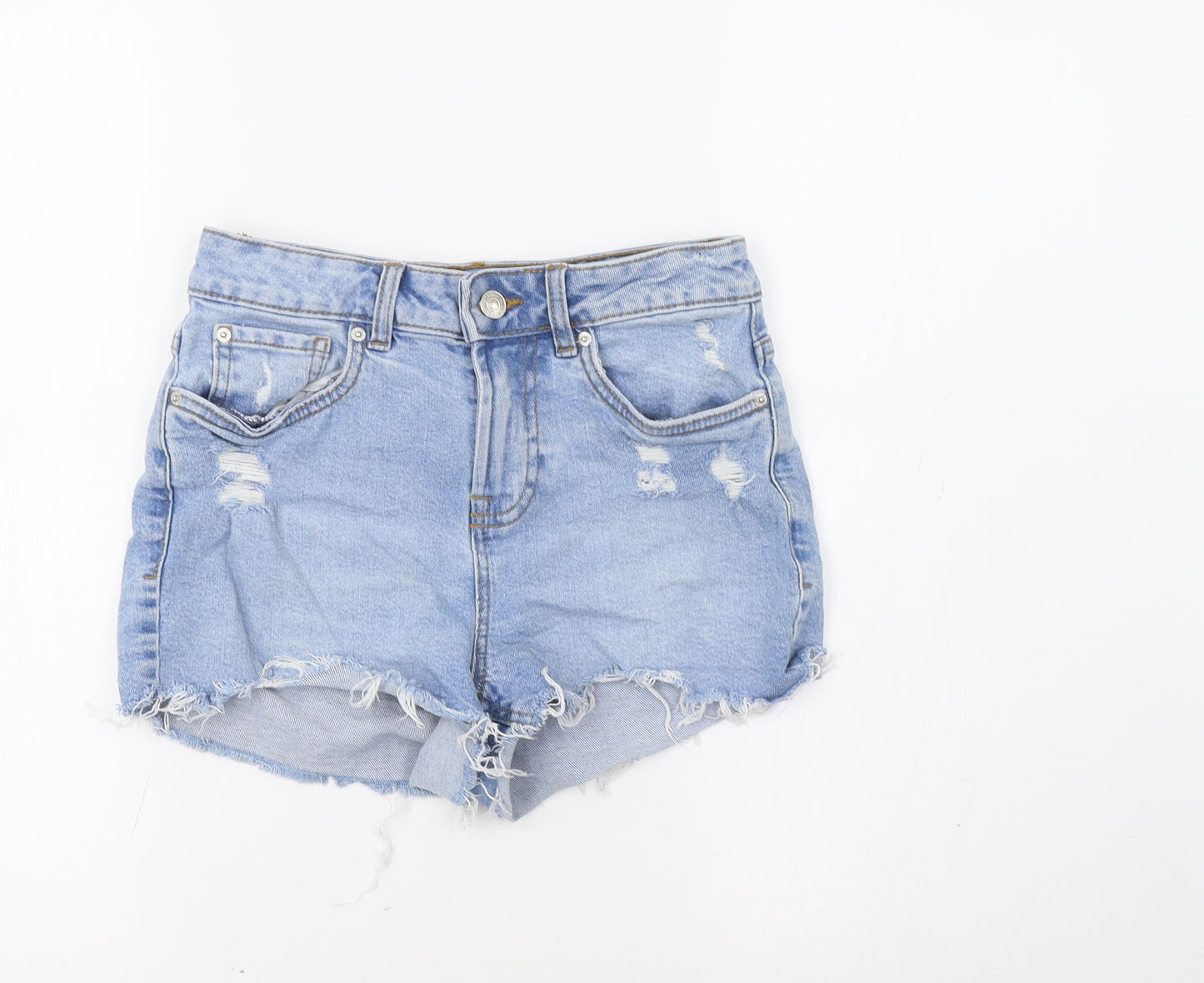 New Look Girls Blue   Cut-Off Shorts Size 12 Years