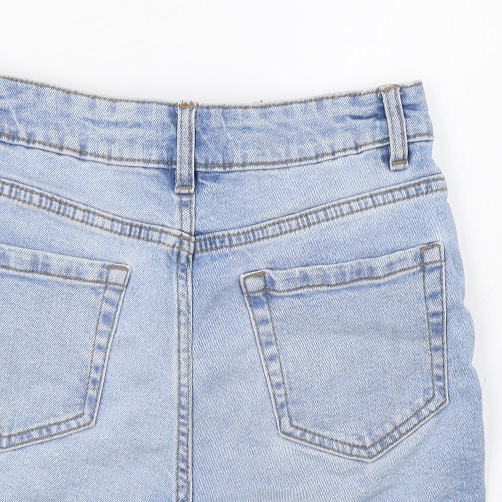 New Look Girls Blue   Cut-Off Shorts Size 12 Years