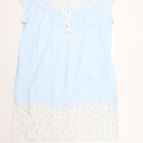 Camille Womens Blue Floral  Chemise Gown Size 20