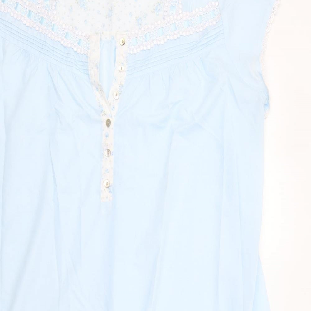 Camille Womens Blue Floral  Chemise Gown Size 20