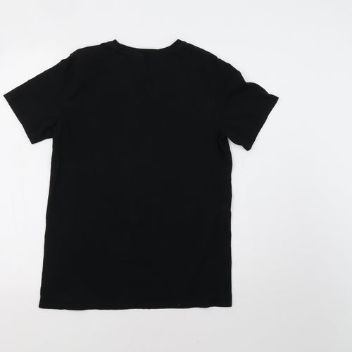 H&M Girls Black   Basic T-Shirt Size 12-13 Years  - Gamers