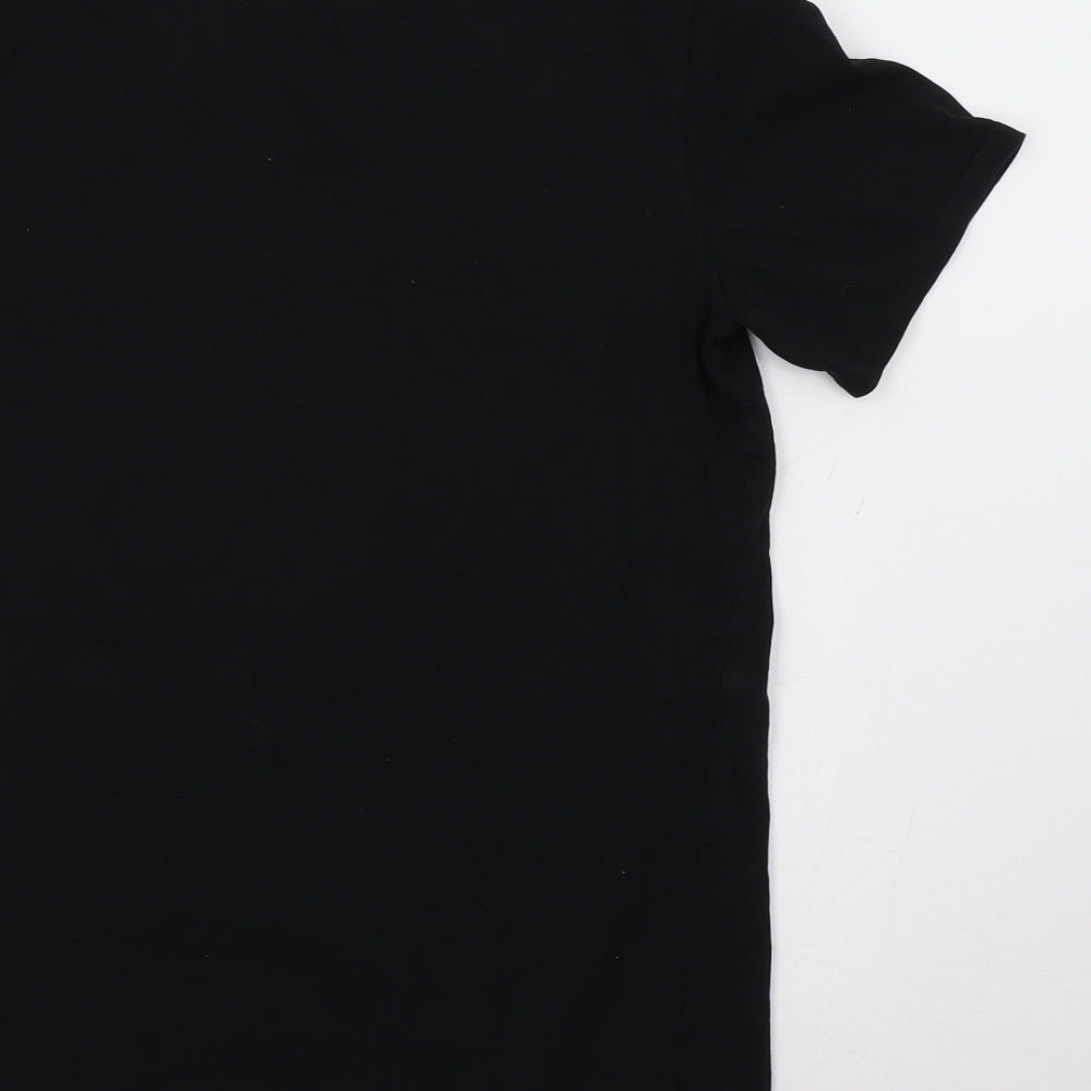 H&M Girls Black   Basic T-Shirt Size 12-13 Years  - Gamers