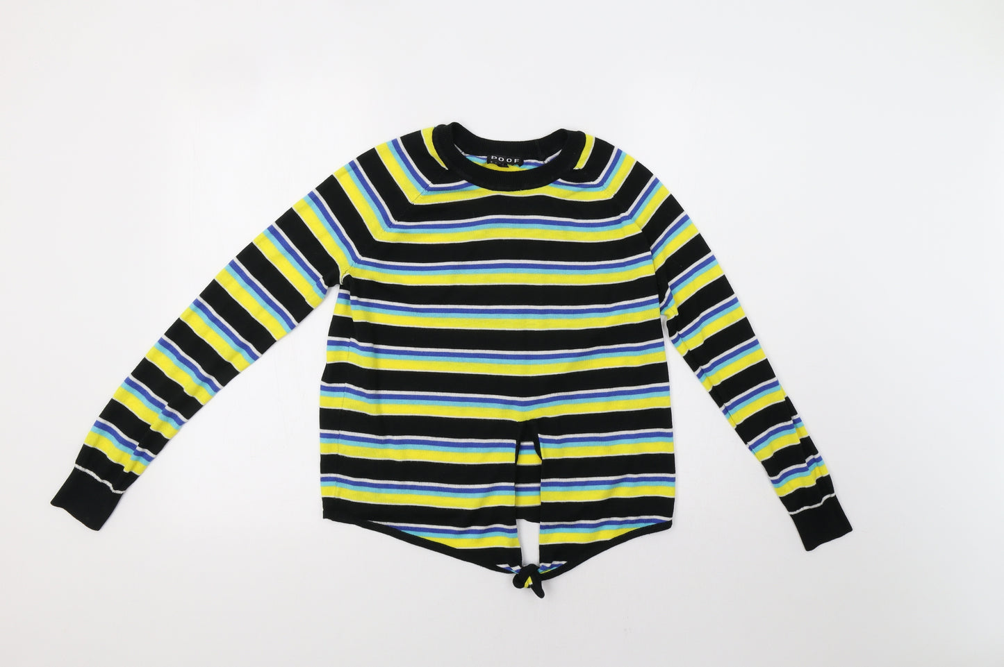 Poof Womens Multicoloured Striped  Pullover Jumper Size S
