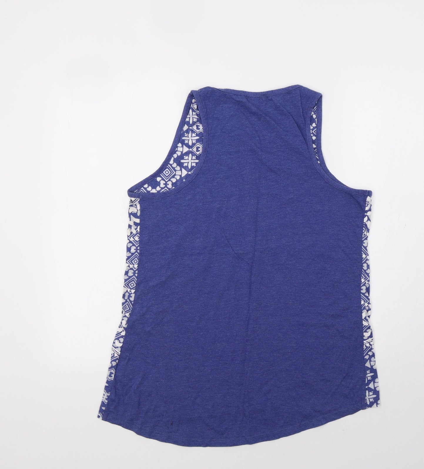 Papaya Womens Blue Geometric  Basic Tank Size 14