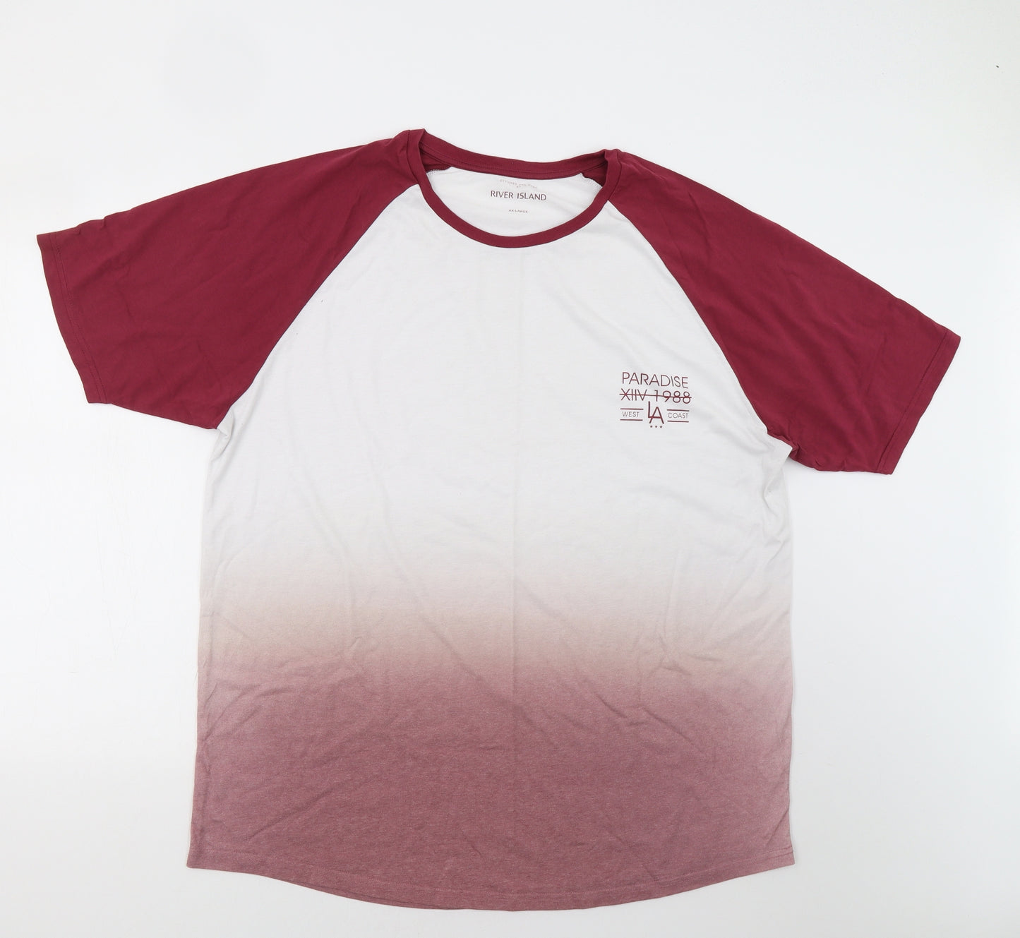 River Island Mens Red    T-Shirt Size 2XL