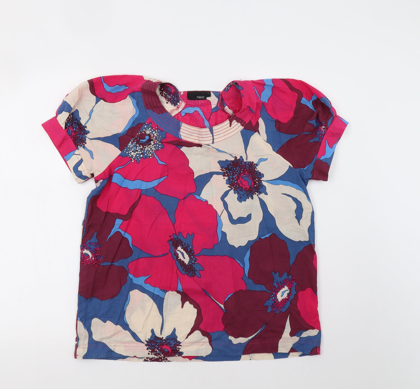 NEXT Womens Pink Floral  Basic Blouse Size 12