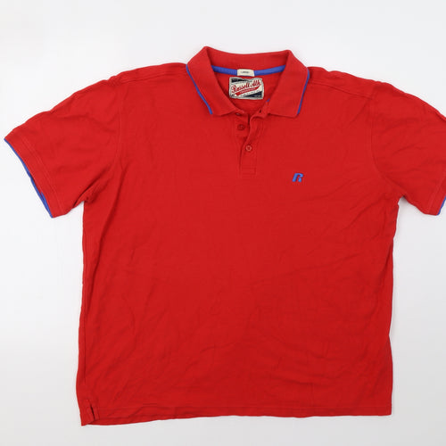 Russell Athletic Mens Red    Polo Size L