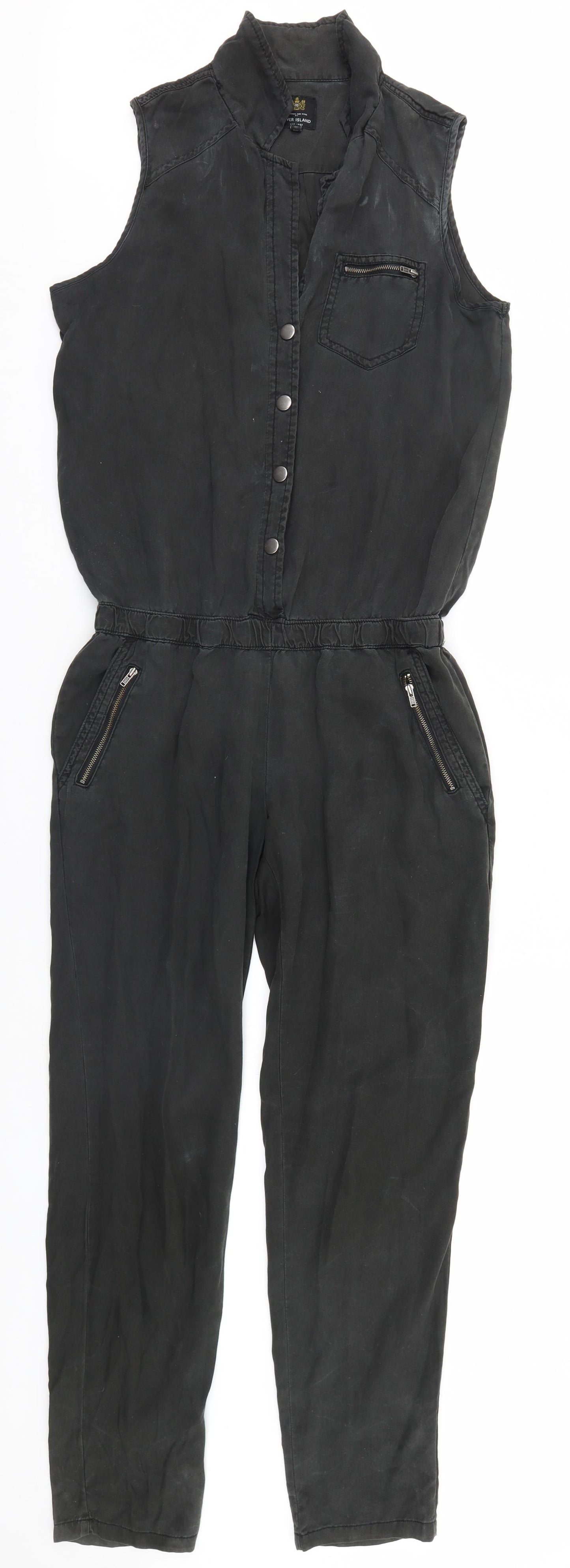 River Island Womens Grey   Jumpsuit One-Piece Size 10 L28 in
