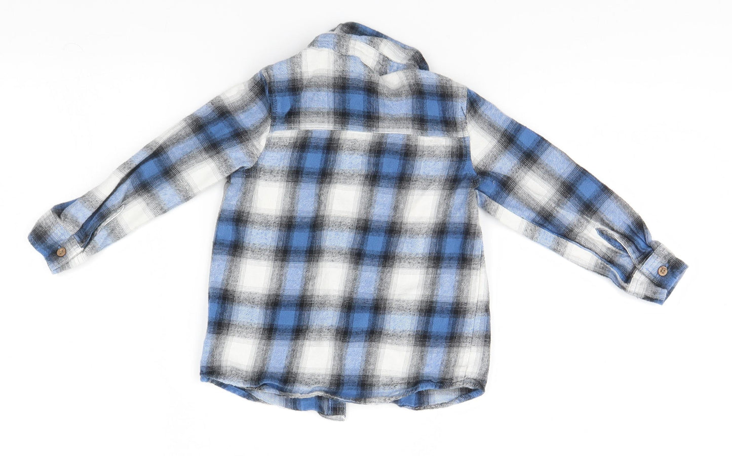 Primark Boys Blue Plaid  Basic Button-Up Size 2-3 Years