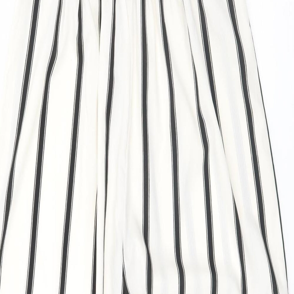 Atmosphere Womens White Striped  Jumpsuit One-Piece Size 6 L26 in