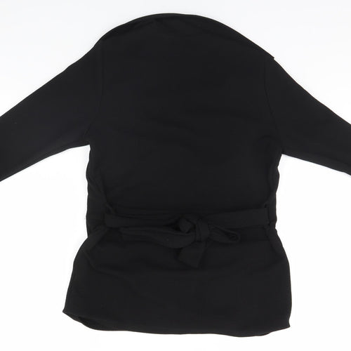 PRETTYLITTLETHING Womens Black   Overcoat Jacket Size 12