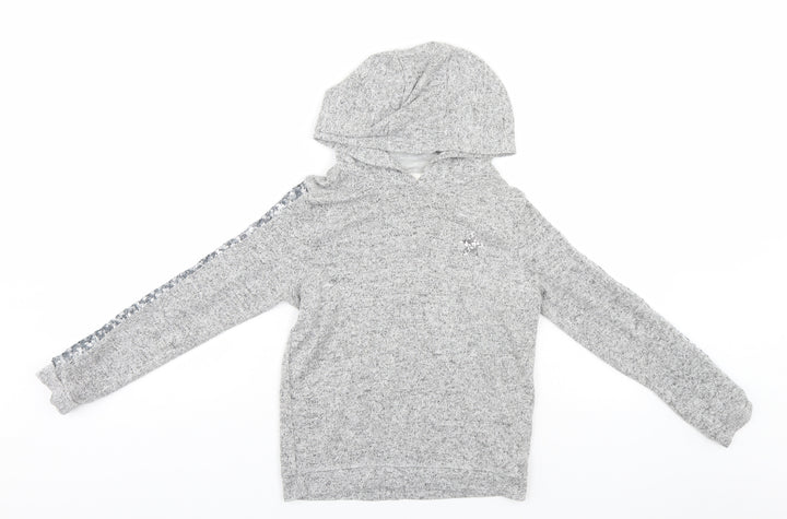 F&F Girls Grey   Pullover Hoodie Size 9-10 Years  - Star