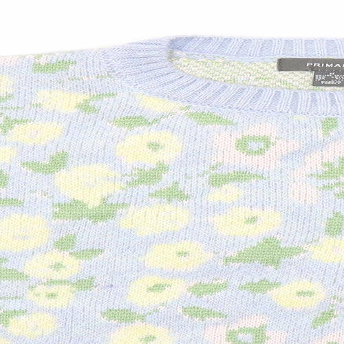 Primark Womens Blue Floral  Pullover Jumper Size 12