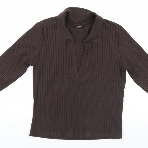MONKL Mens Brown Striped   T-Shirt