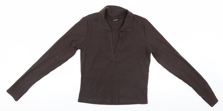 MONKL Mens Brown Striped   T-Shirt