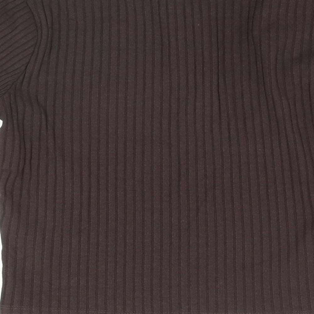 MONKL Mens Brown Striped   T-Shirt