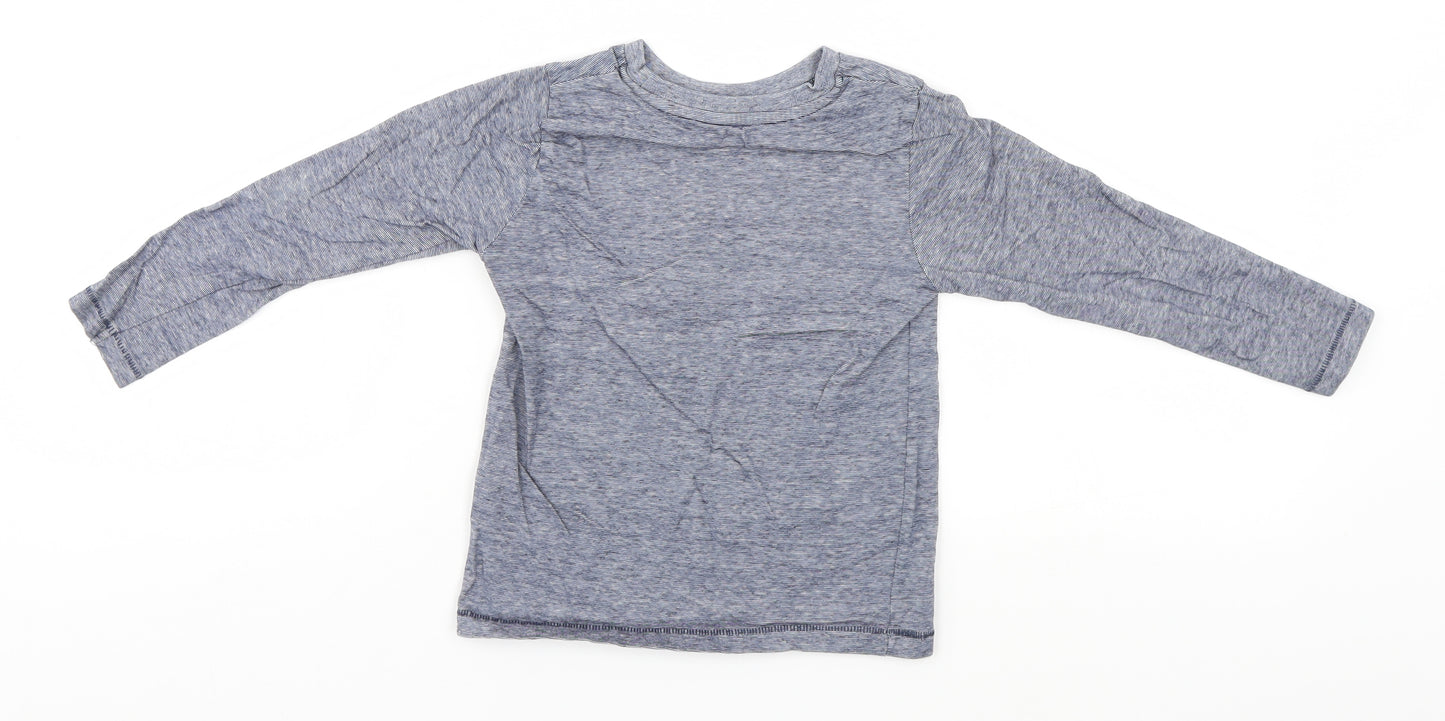 Marks and Spencer Boys Grey Striped   Pyjama Top Size 3-4 Years