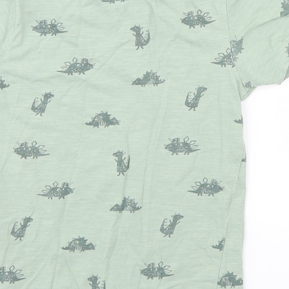 George Boys Green Animal Print  Basic T-Shirt Size 3-4 Years  - Dinosaur