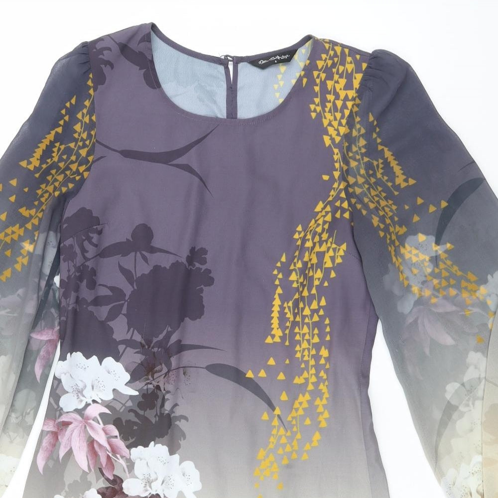 Miss Selfridge Womens Multicoloured Floral  Basic Blouse Size 8