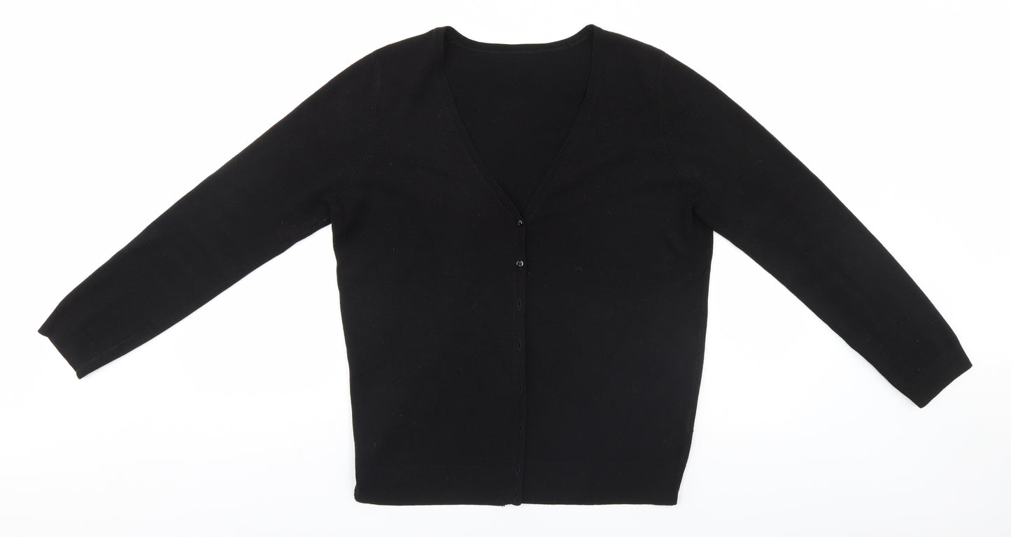 BHS Womens Black   Cardigan Jumper Size 14