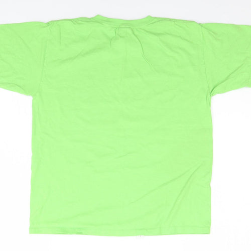 Gildan Boys Green   Basic T-Shirt Size L  - I climbed Snowdon