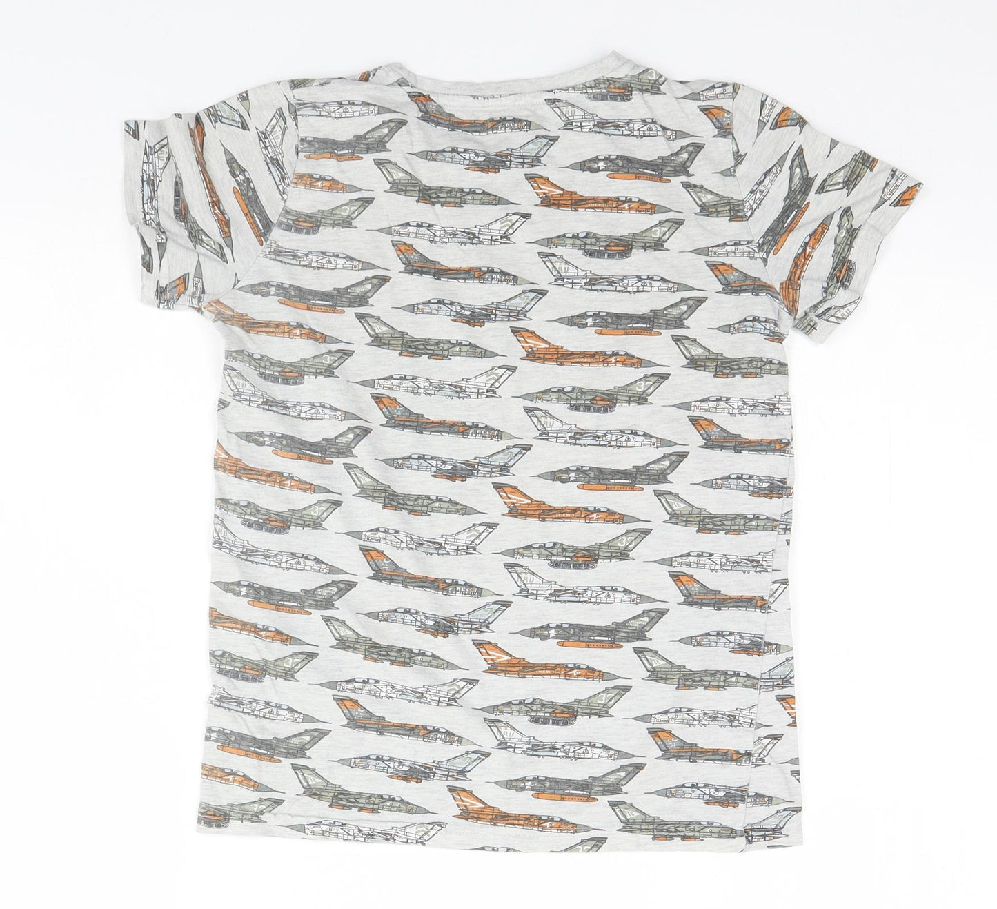 TU Boys Grey   Basic T-Shirt Size 11 Years  - Planes