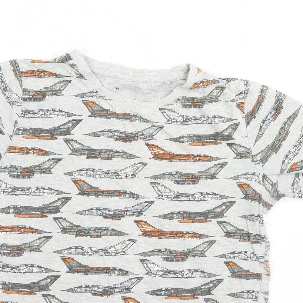 TU Boys Grey   Basic T-Shirt Size 11 Years  - Planes