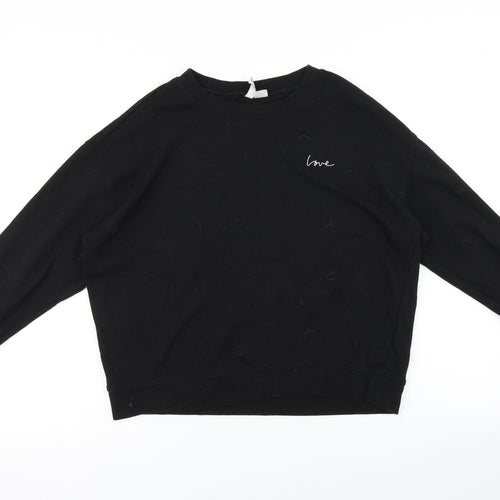 H&M  Womens Black   Pullover Jumper Size L