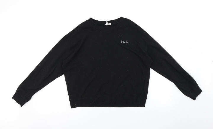 H&M  Womens Black   Pullover Jumper Size L