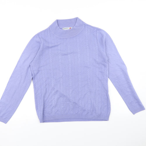 Poppy Womens Purple   Pullover Jumper Size 10