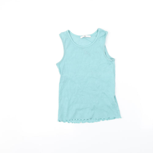 Marks and Spencer Girls Blue   Basic T-Shirt Size 8-9 Years