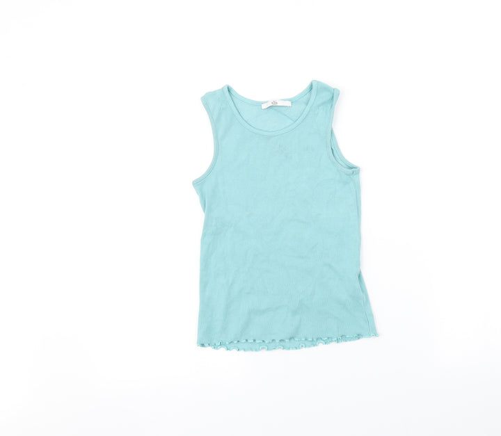 Marks and Spencer Girls Blue   Basic T-Shirt Size 8-9 Years