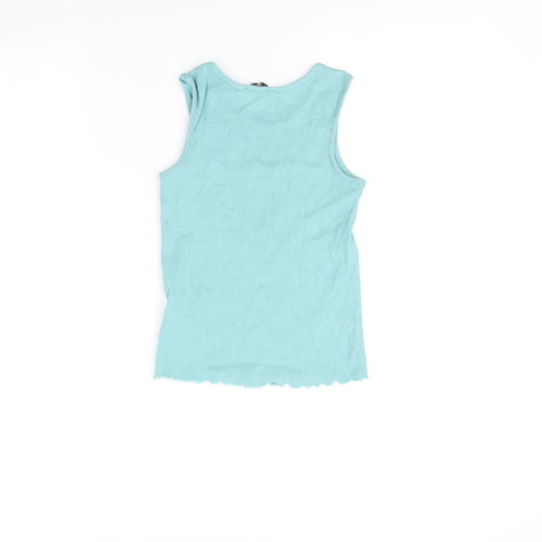 Marks and Spencer Girls Blue   Basic T-Shirt Size 8-9 Years