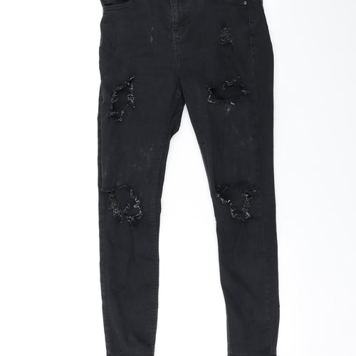 Topshop Womens Black   Skinny Jeans Size 30 in L30 in
