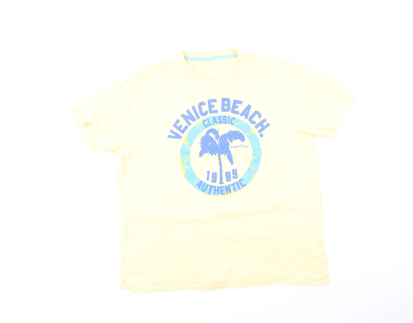 George Mens Yellow    T-Shirt Size XL