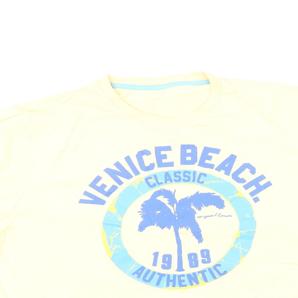 George Mens Yellow    T-Shirt Size XL