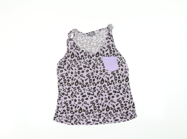 Studio Womens Purple Animal Print  Top Pyjama Top Size 8