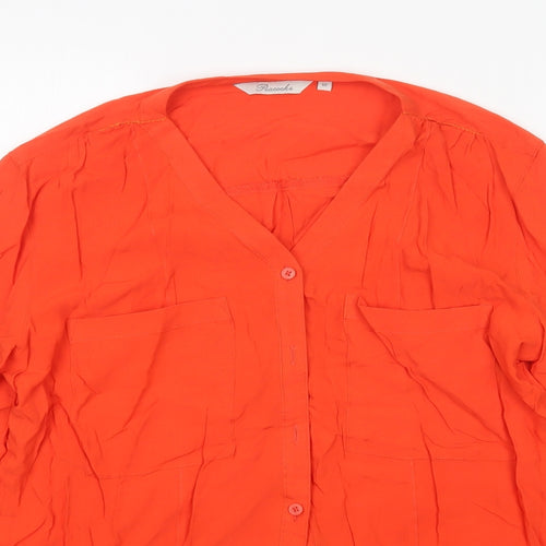 Peacocks Womens Orange   Basic Button-Up Size 12