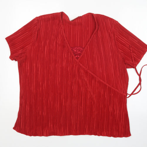 EWM Womens Red   Basic Blouse Size XL