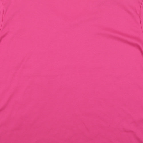 FAY LOUISE Womens Pink   Basic T-Shirt Size 2XL