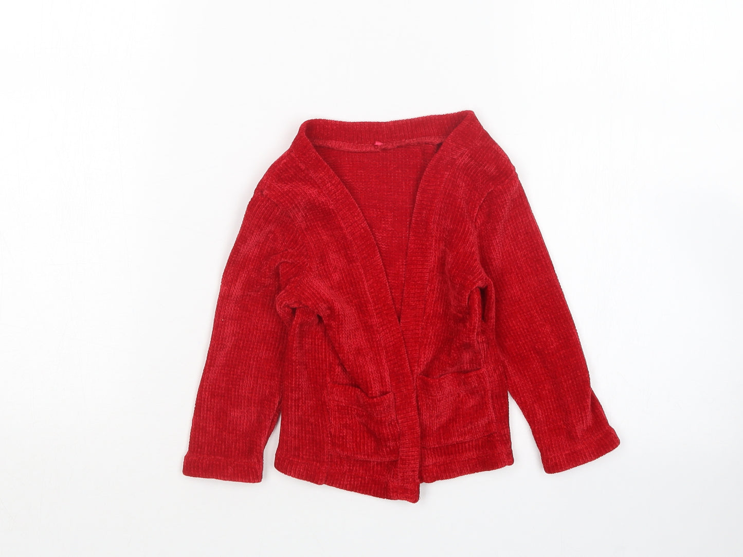 George Girls Red   Cardigan Jumper Size 12-18 Months