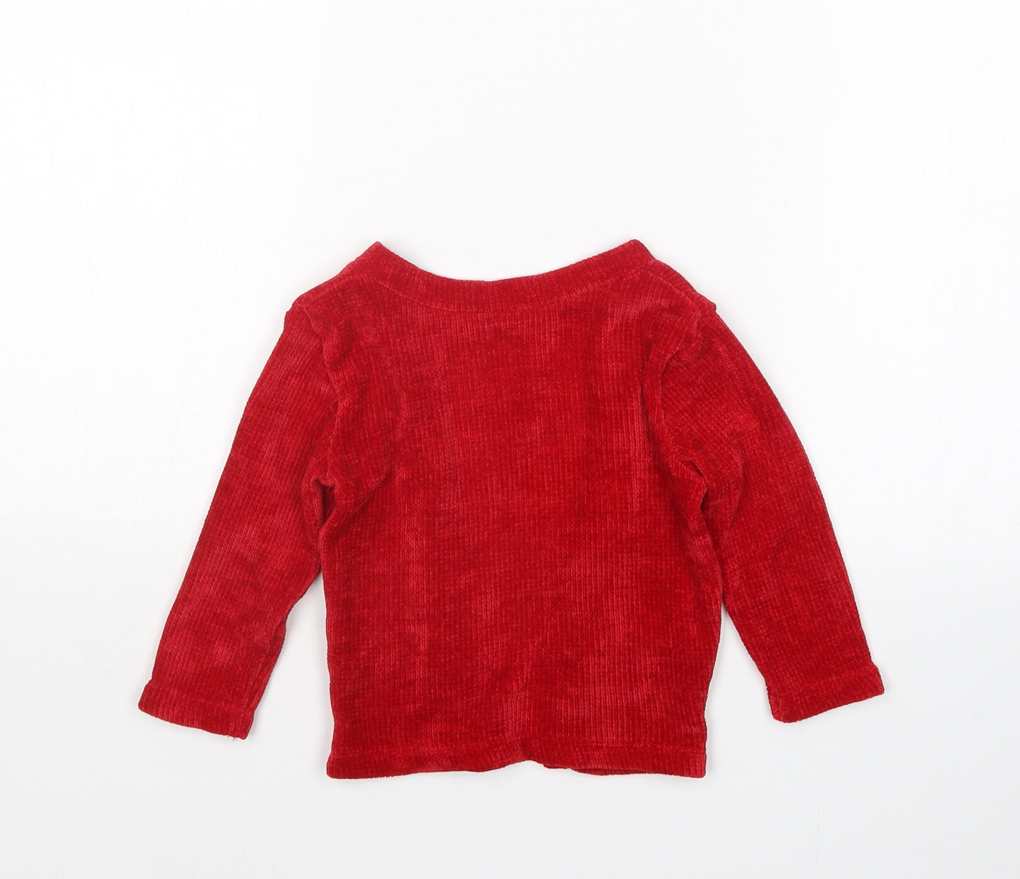 George Girls Red   Cardigan Jumper Size 12-18 Months