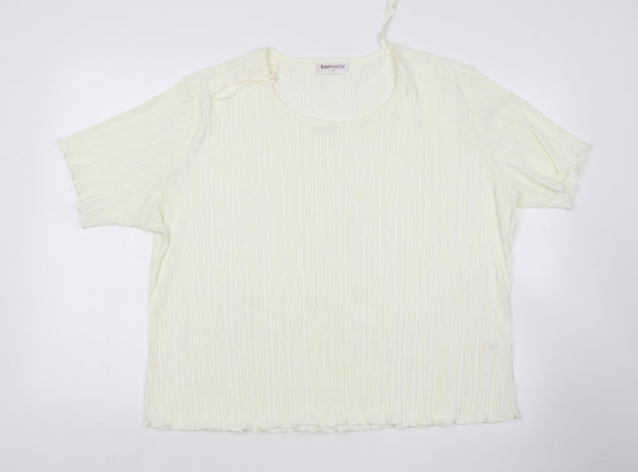 Bonmarche Womens Yellow Basic Blouse Size XL