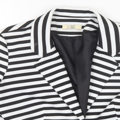 Love Label Womens Multicoloured Striped  Jacket Blazer Size 10