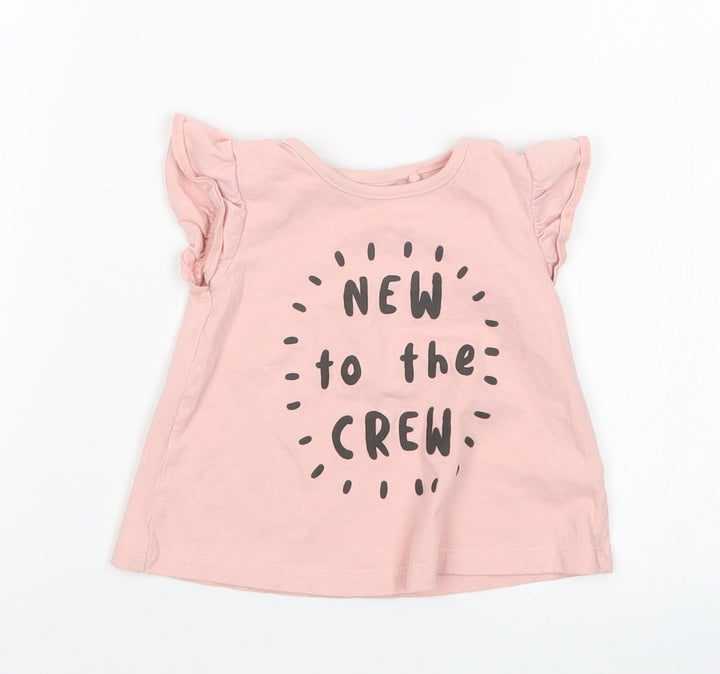 TU Girls Pink   Basic T-Shirt Size 6 Years